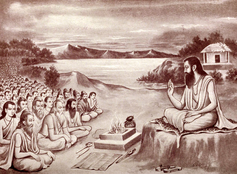 Мудрецы слушают Махабхарату