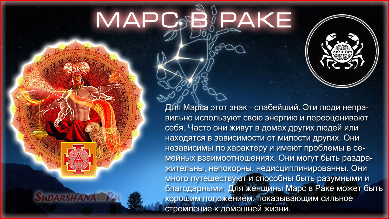 Марс в Раке