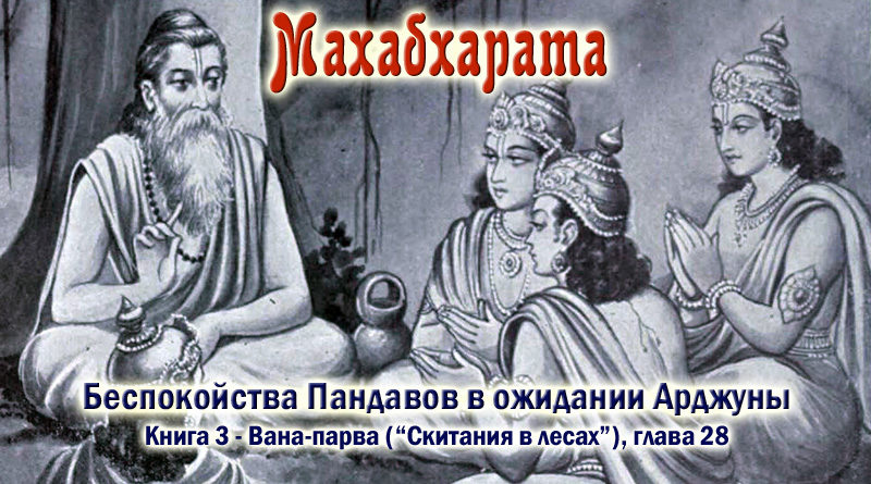 Махабхарата-Ванапарва-глава-028 - Беспокойства Пандавов в ожидании Арджуны