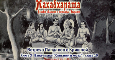 Махабхарата - Вана-парва глава 10 - Встреча Пандавов с Кришной