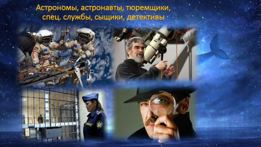 Профессии знака Рыб - астрономы, астронавты, тюремщики, спецслужбы, сыщики, детективы