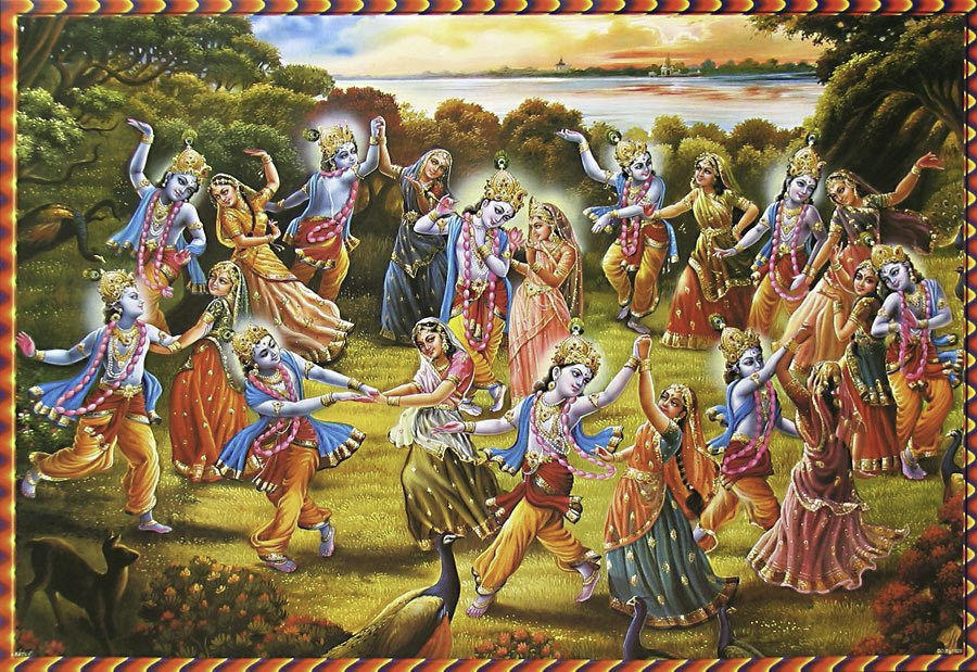 Кришна - танец Раса во Вриндаване